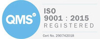 QMS registered ISO 9001 : 2015